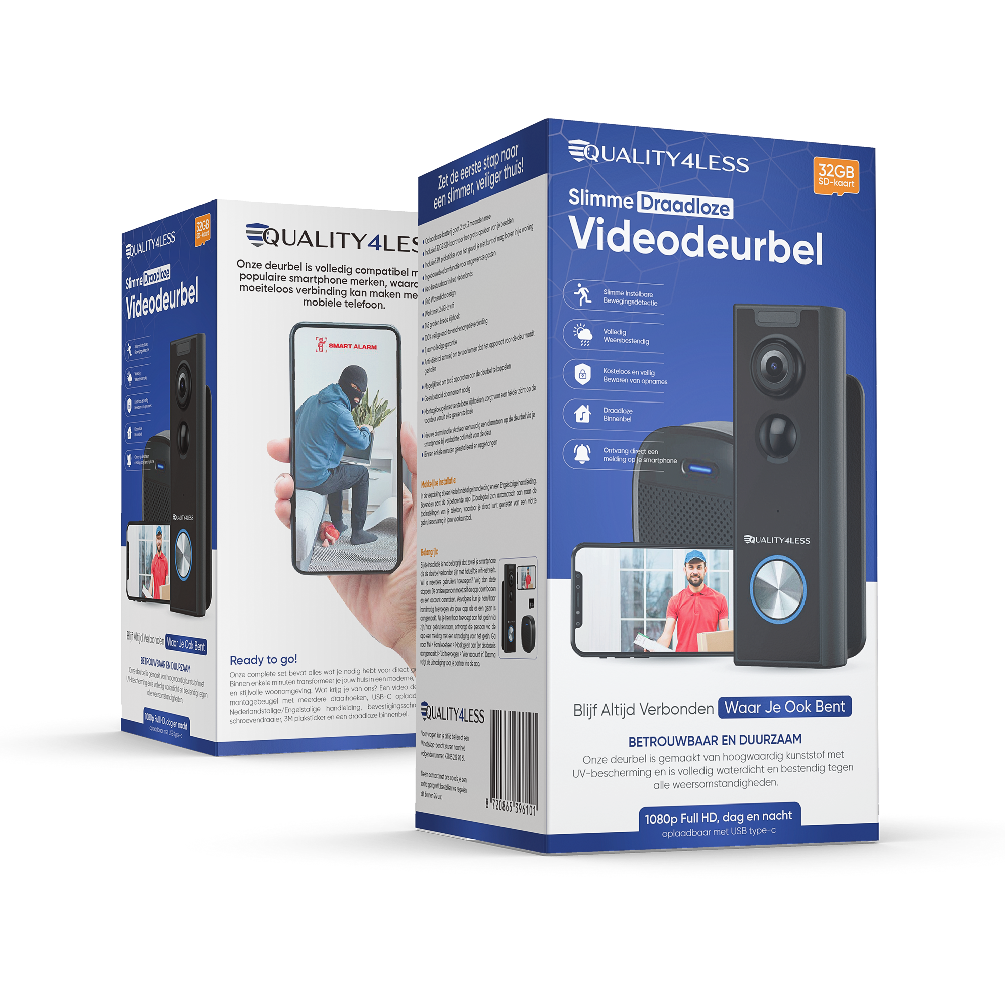 Quality4less deurbel verpakking