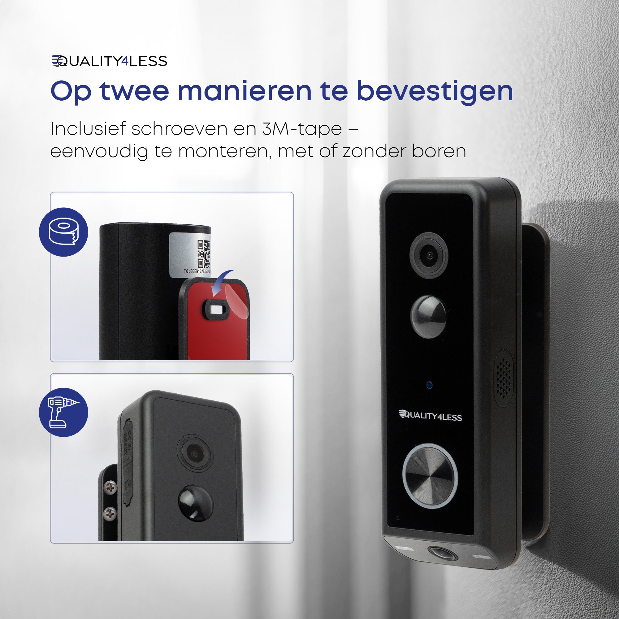 Quality4Less J13 Plus — Duo Camera videodeurbel set