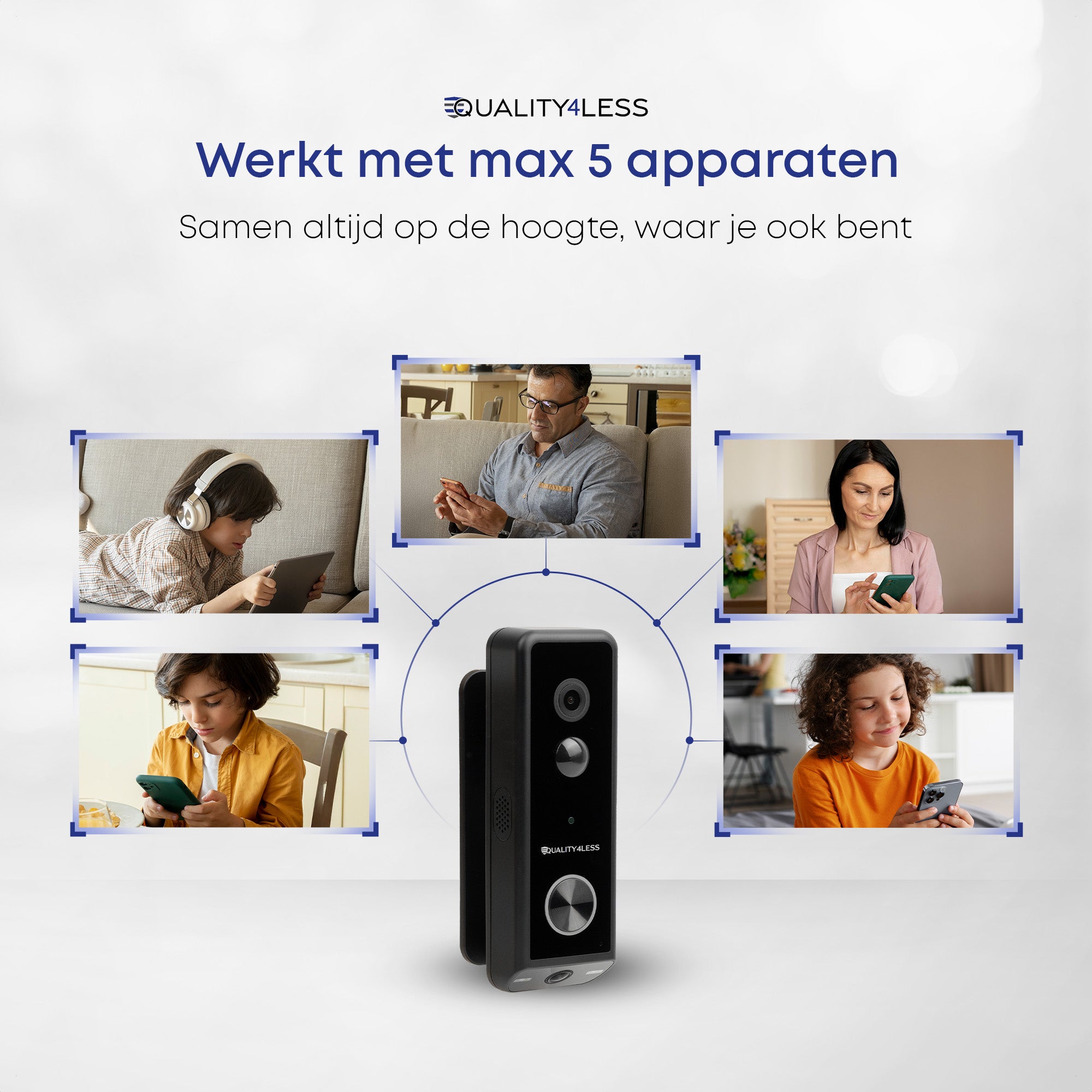Quality4Less J13 Plus — Beveiligingsbundel (deurbel + camera)