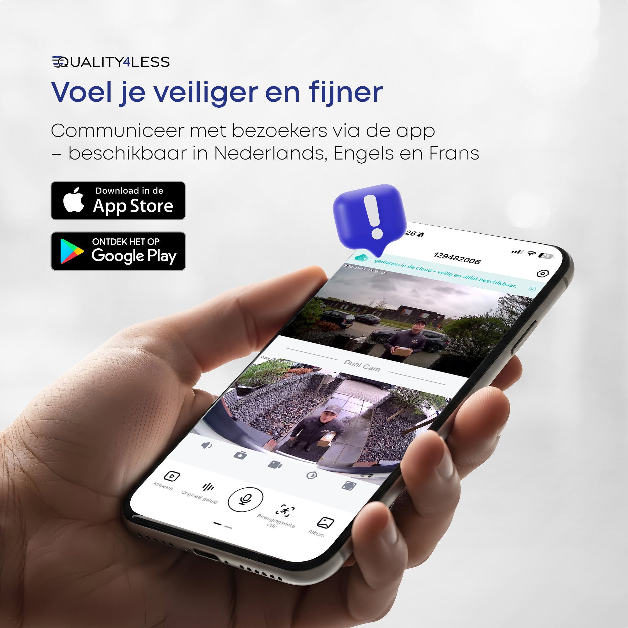 Quality4Less J13 Plus — Duo Camera videodeurbel set