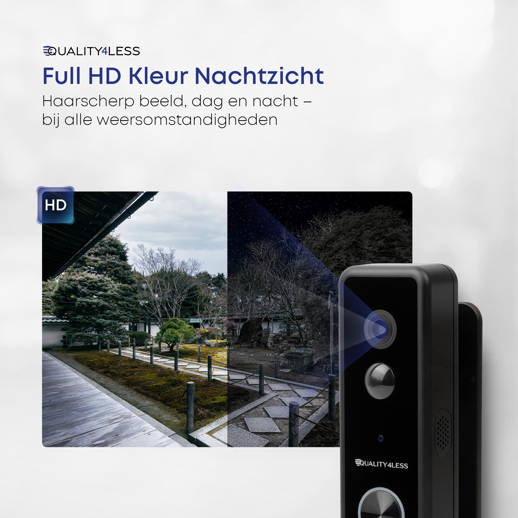 Quality4Less J13 Plus — Beveiligingsbundel (deurbel + camera)