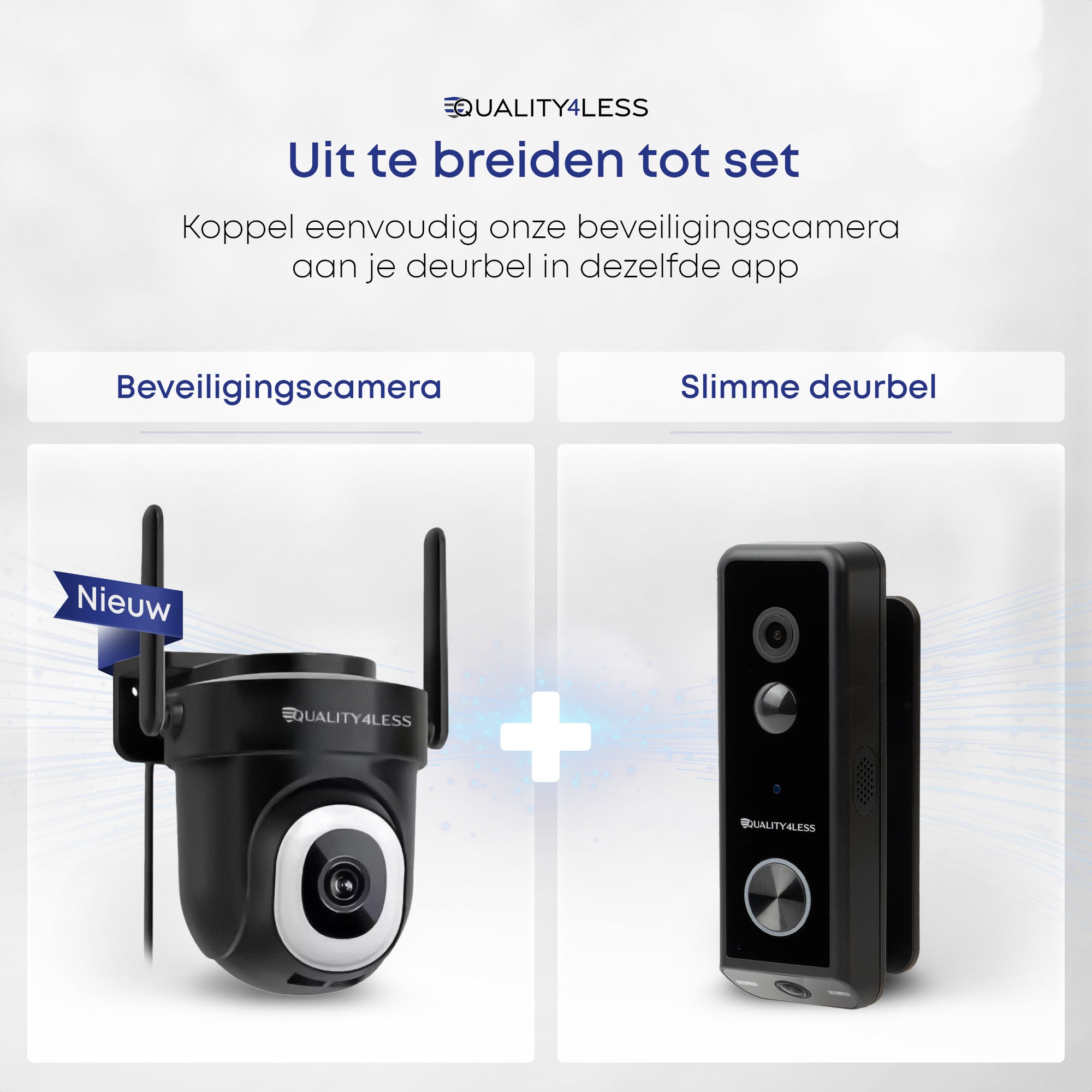 Quality4Less J13 Plus — Duo Camera videodeurbel set