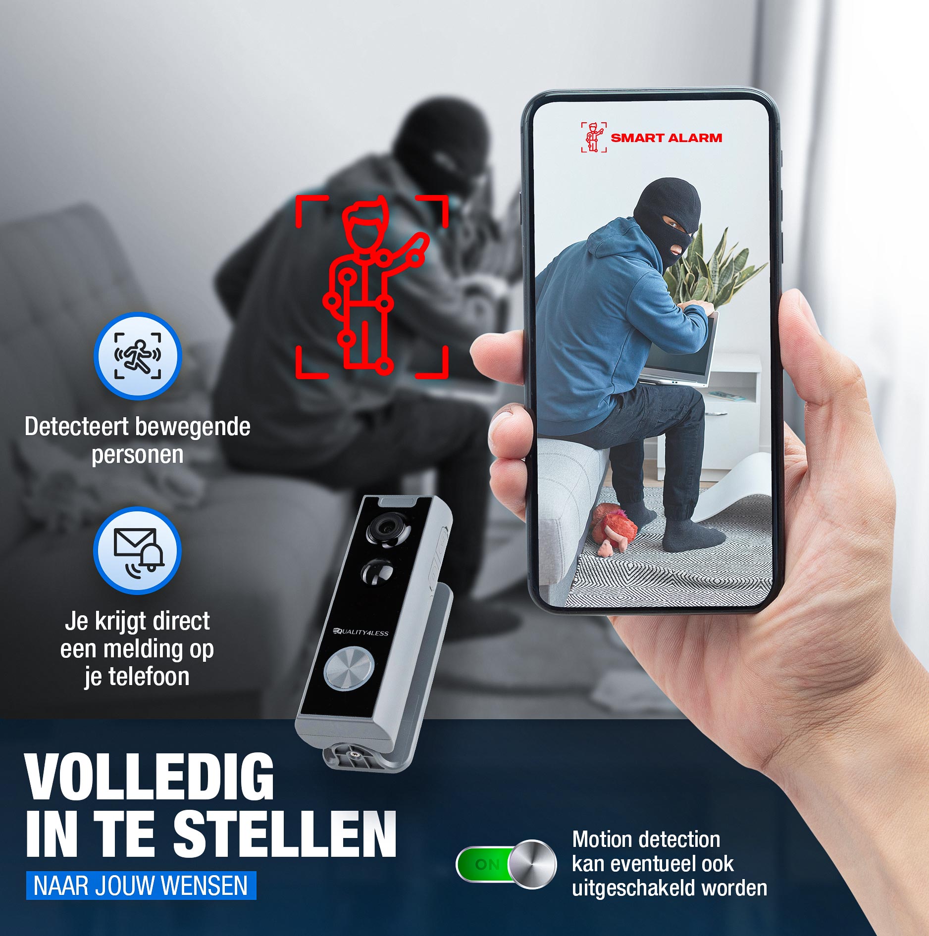 videodeurbel met motion detectie