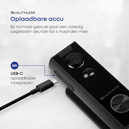Quality4Less Videodeurbel set — met gong & 32GB SD