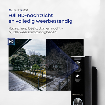 Quality4Less Videodeurbel set — met gong & 32GB SD